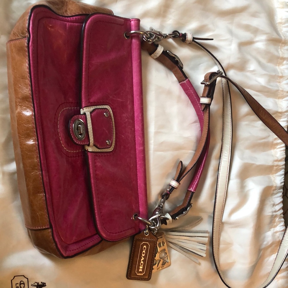 Coach mini pink purse
